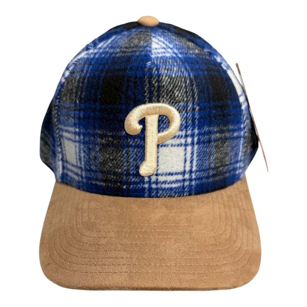 Mitchell & Ness Philadelphia Phillies Plaid Wool Snapback Hat